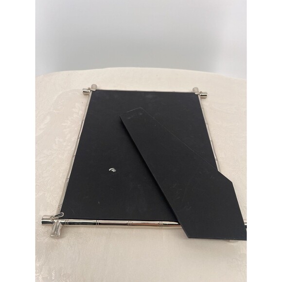 Pottery Barn Silver Metal Bamboo Picture Photo Frame 8" x 10" #2000G - Picture 8 of 9